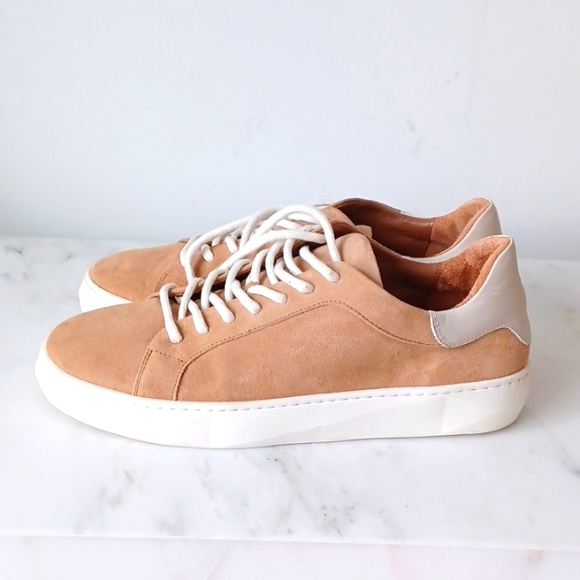 Aquatalia Suede Sneackers. Camel tan color. Size 10 - Picture 3 of 7